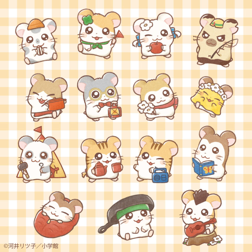 The main characters of Trotting Hamtaro